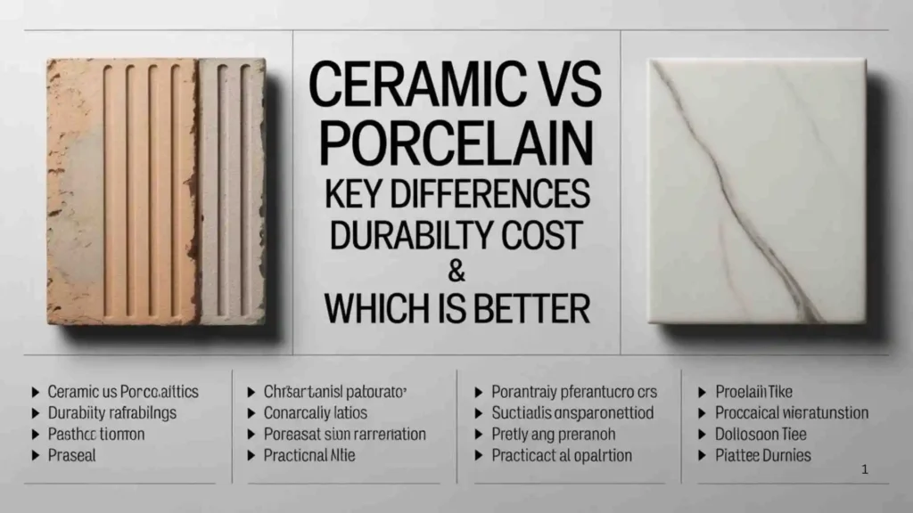 Ceramic vs Porcelain Comparison Table