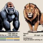 Gorilla vs Lion